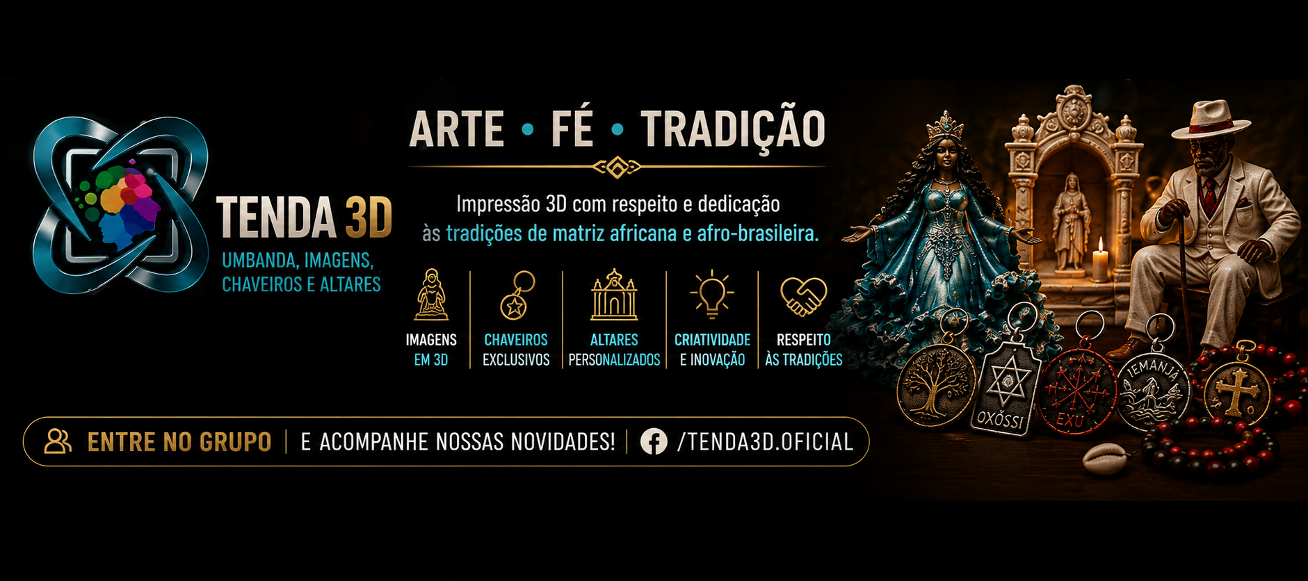 Peças produzidas pela Tenda 3D